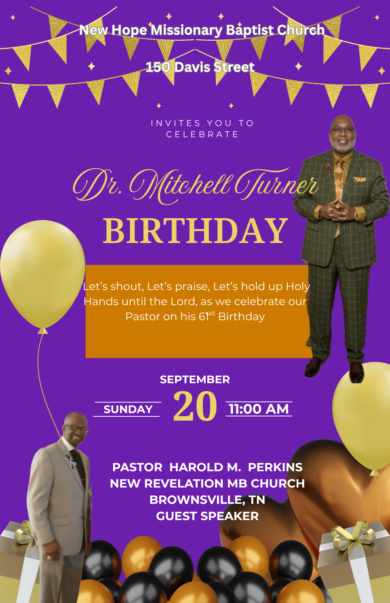 Pastor's Birthday Flyer